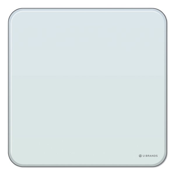 U Brands Cubicle Glass Dry Erase Board, 12 x 12, White 3690U00-01